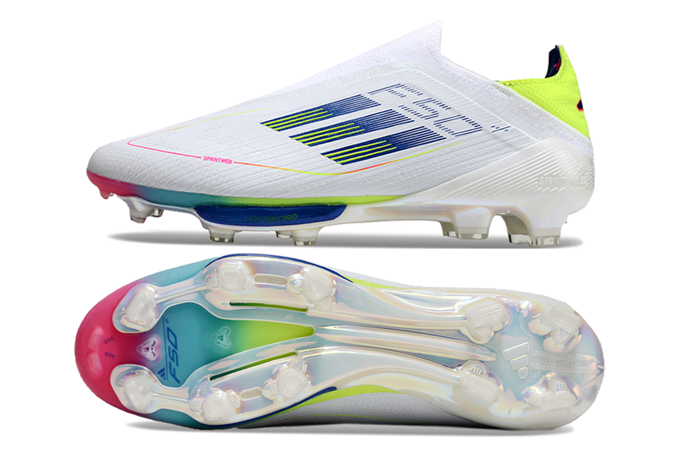 Adidas F50 FG-White Red Blue 2