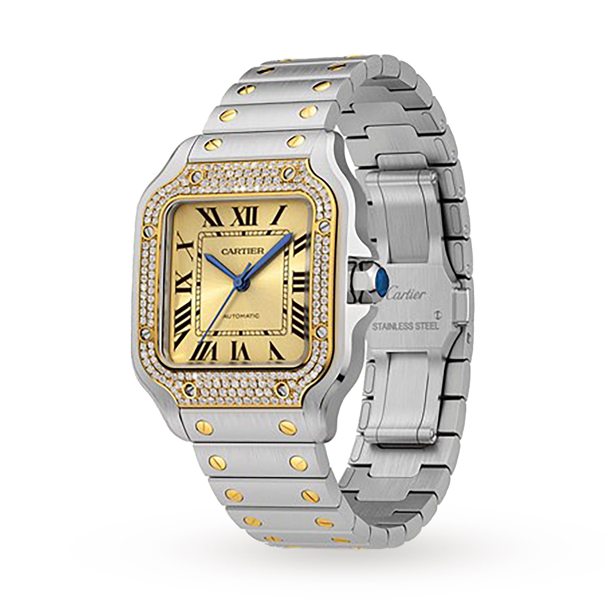 Santos De Cartier Medium Model, Mechanical Movement With Automatic Winding