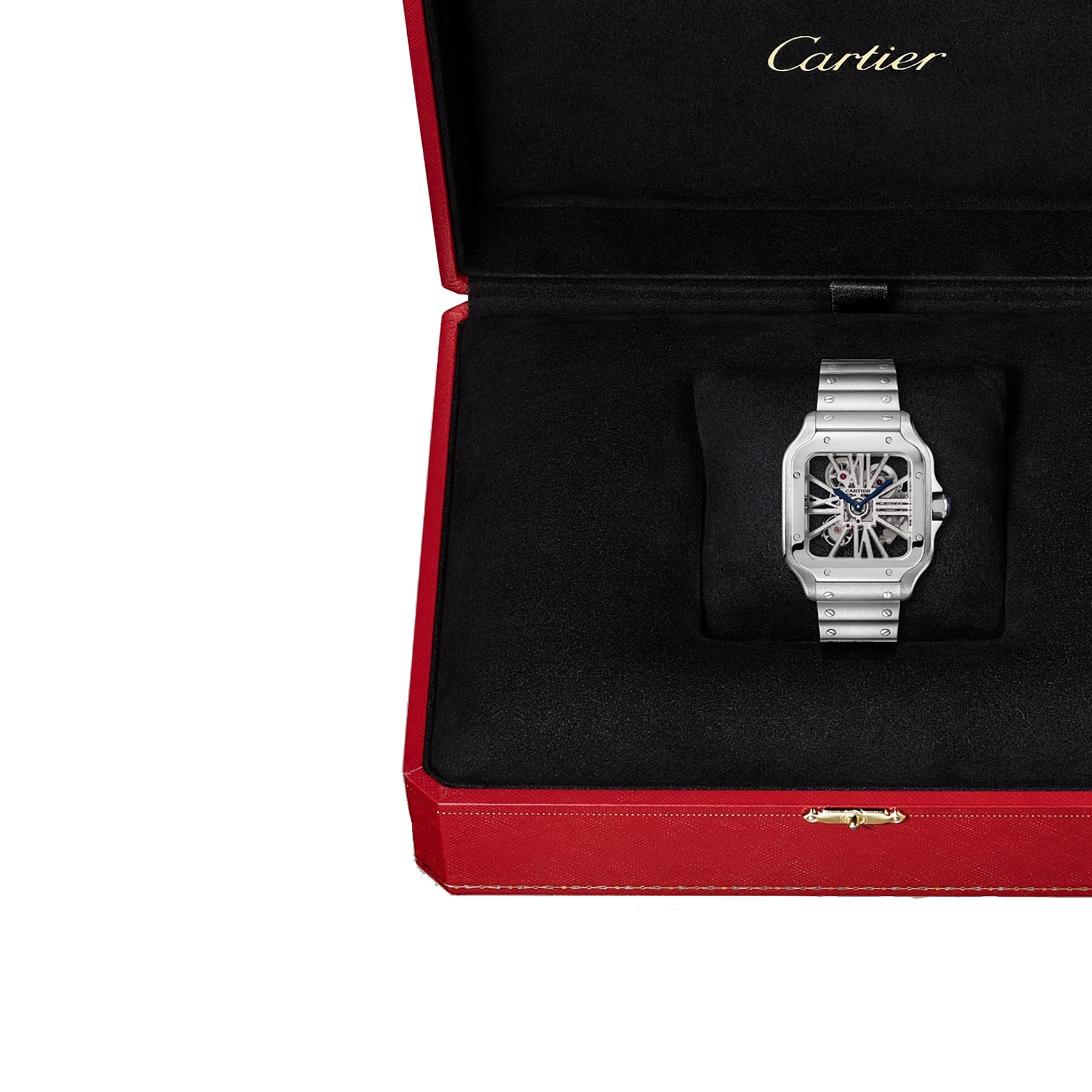 Santos De Cartier Watch, Large Model, Hand-Wound Mechanical Movement, Steel WHSA0015