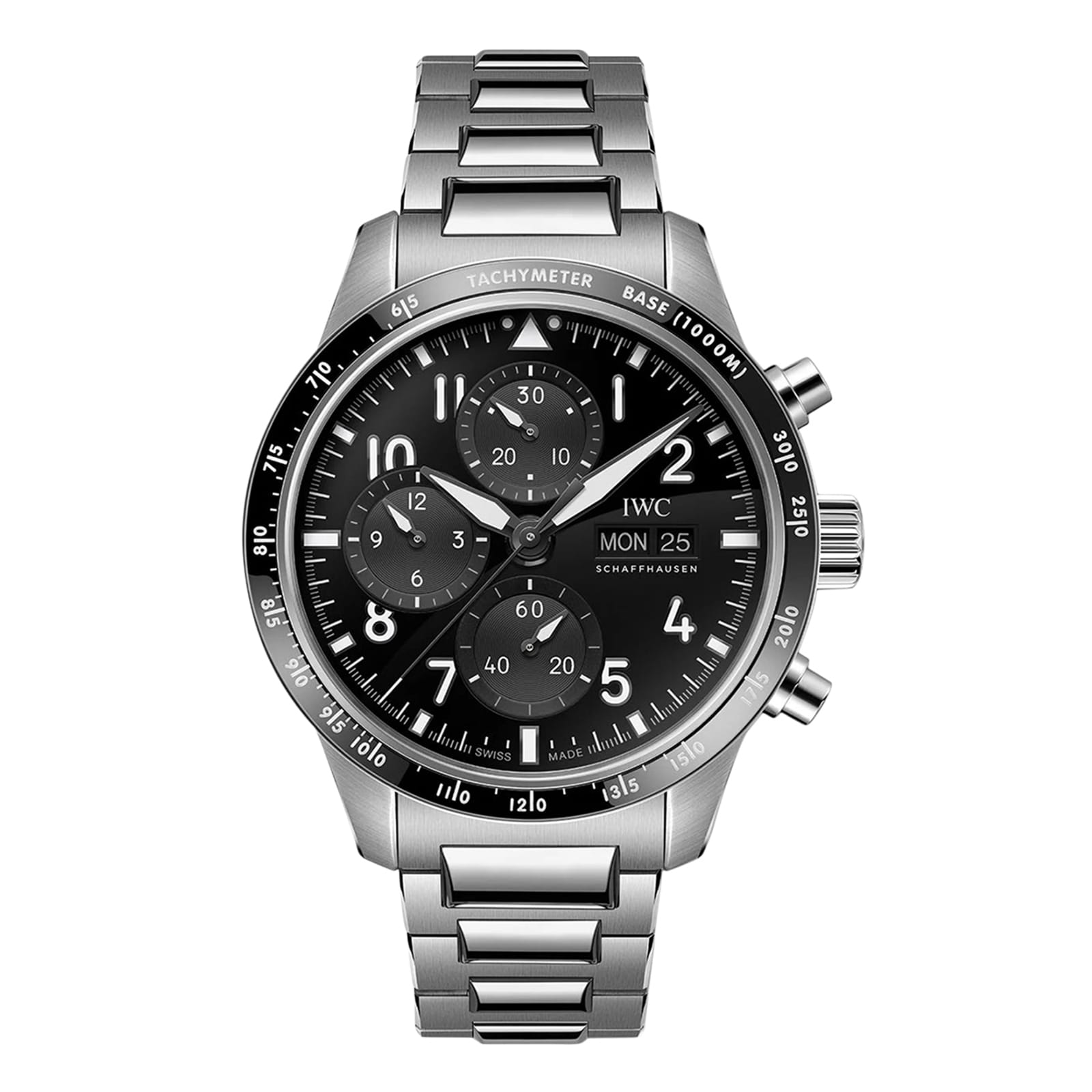 Pilot Performance Chronograph 41mm AMG Mens Watch Black Titanium