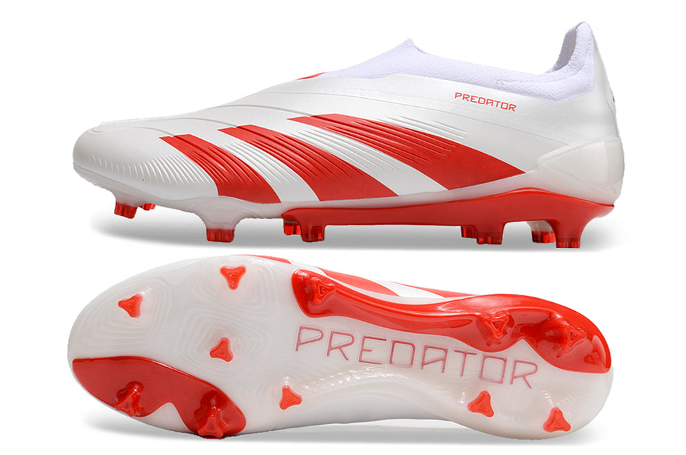 PREDATOR ACCURACY+ FG BOOTS-White Red 3