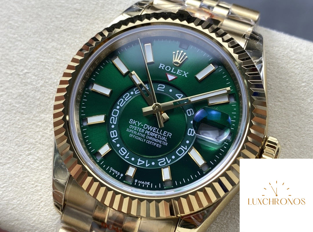Replica Rolex Sky-Dweller M336938-0008 1:1 Best Version NOOB Factory Green Dial