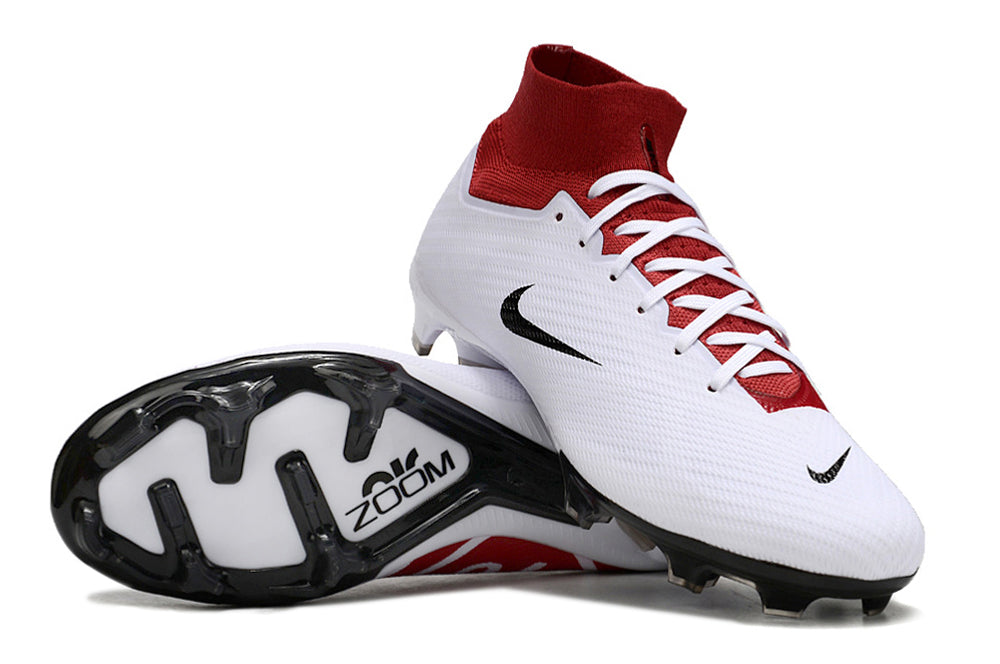 Air Zoom Mercurial Superfly IX Elite FG-White Red 90 H