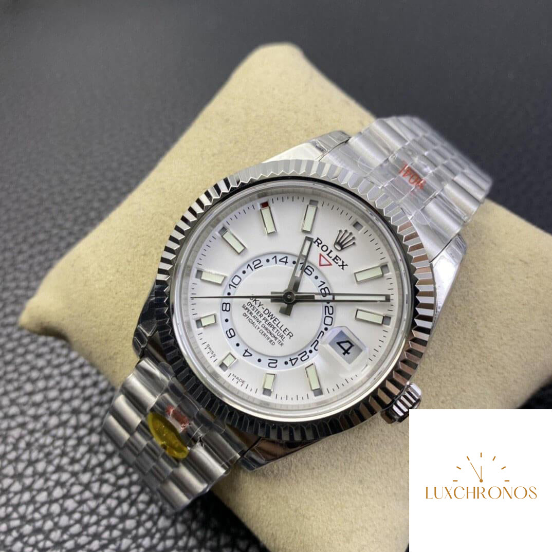 Replica Rolex Sky Dweller M326934-0002 1:1 Best Edition Noob Factory V2 White Dial