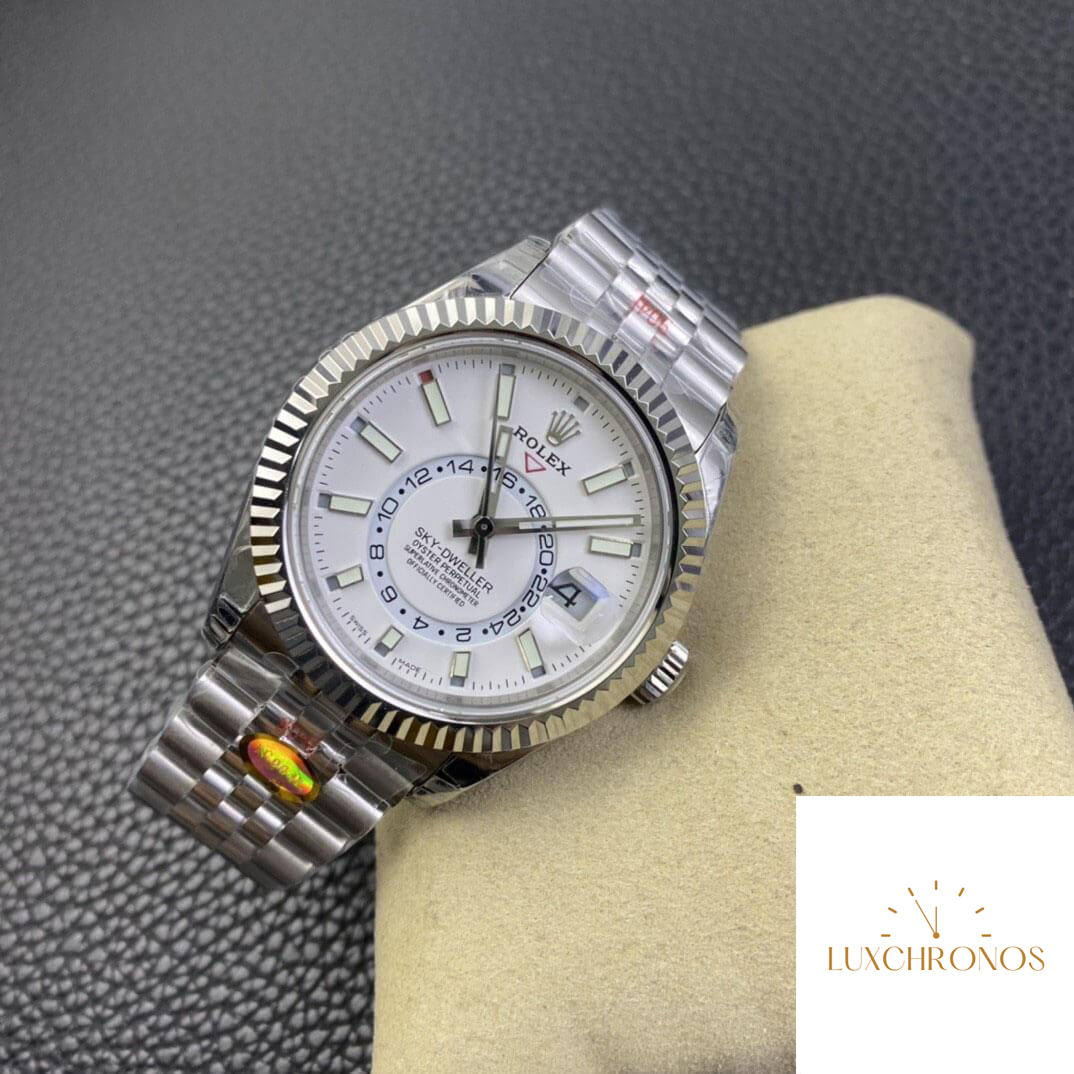 Replica Rolex Sky Dweller M326934-0002 1:1 Best Edition Noob Factory V2 White Dial