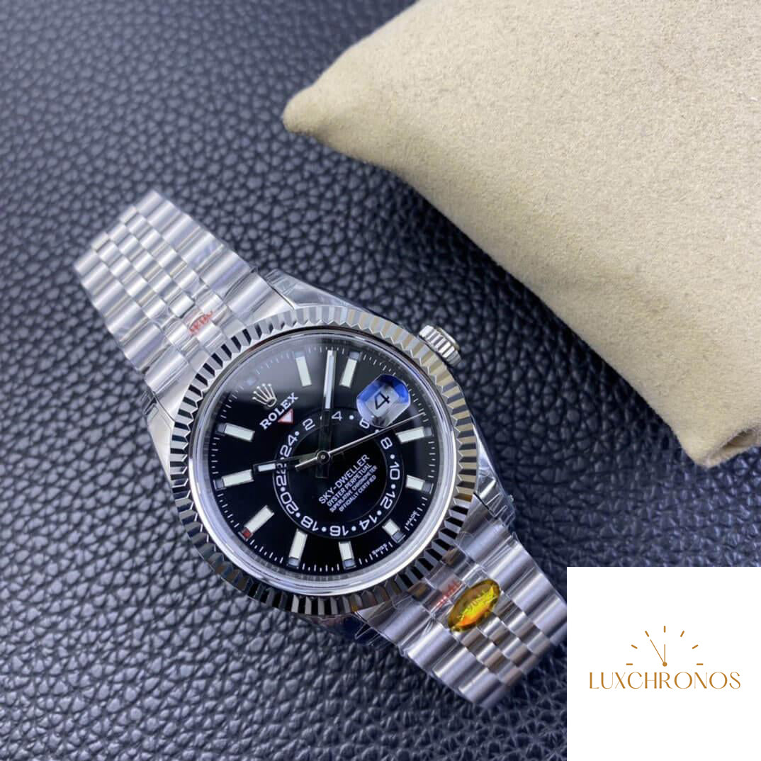 Replica Rolex Sky Dweller M326934-0006 1:1 Best Edition Noob Factory V2 Black Dial