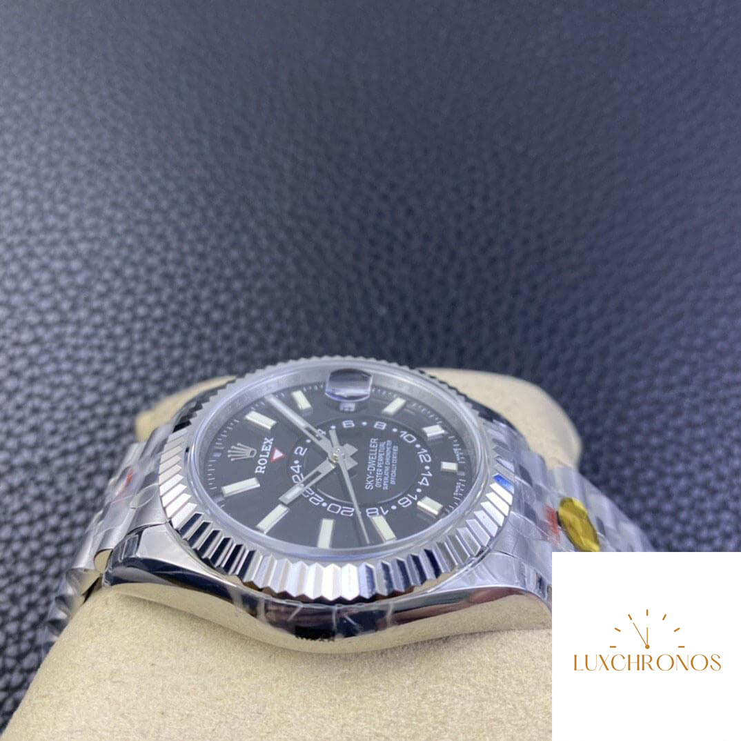 Replica Rolex Sky Dweller M326934-0006 1:1 Best Edition Noob Factory V2 Black Dial