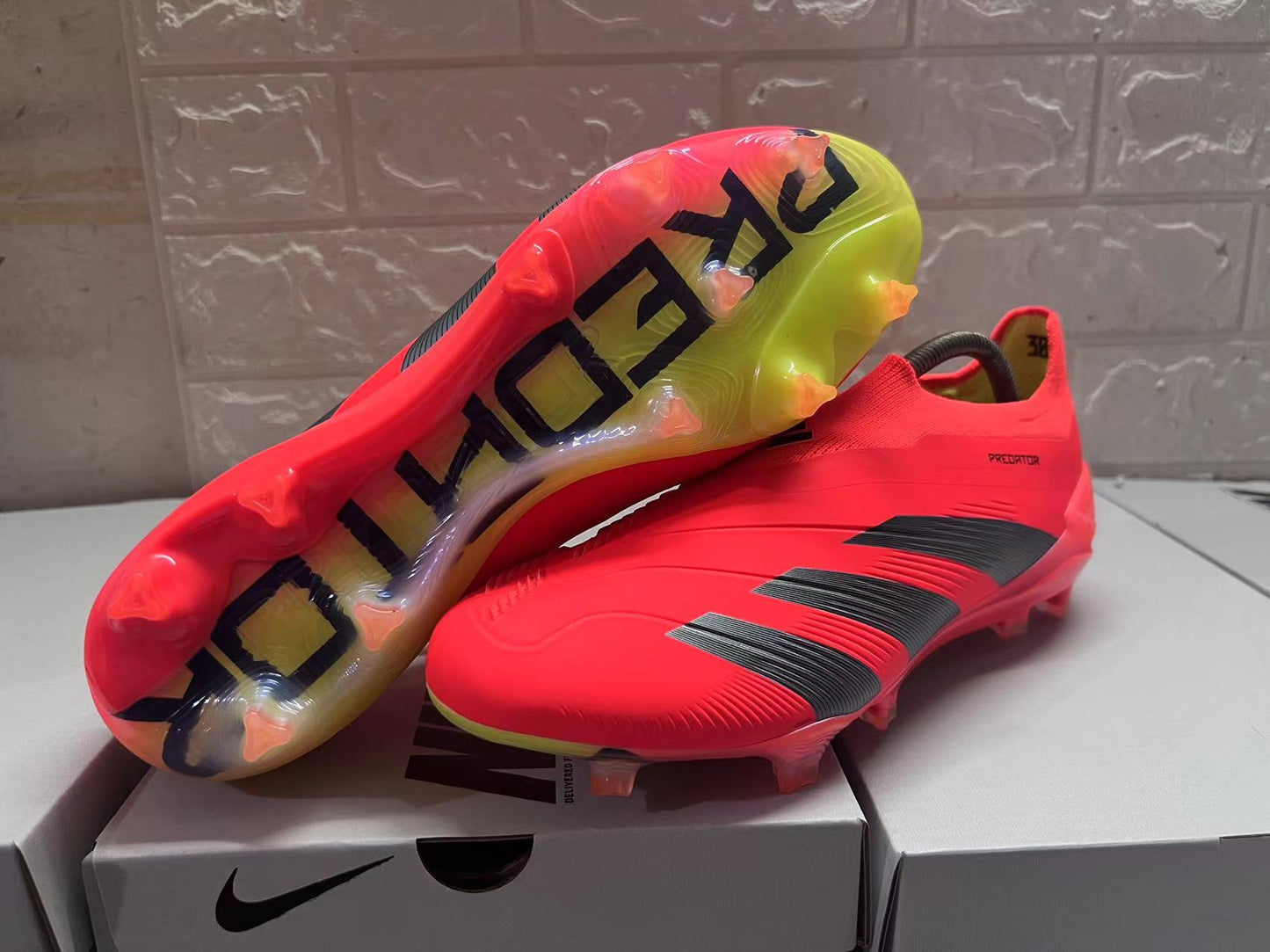PREDATOR ACCURACY+ FG BOOTS-Black Red