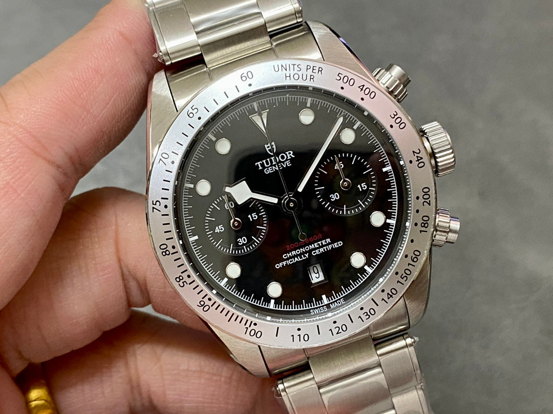 TW Tudor latest Black Bay Chrono stainless steel watch