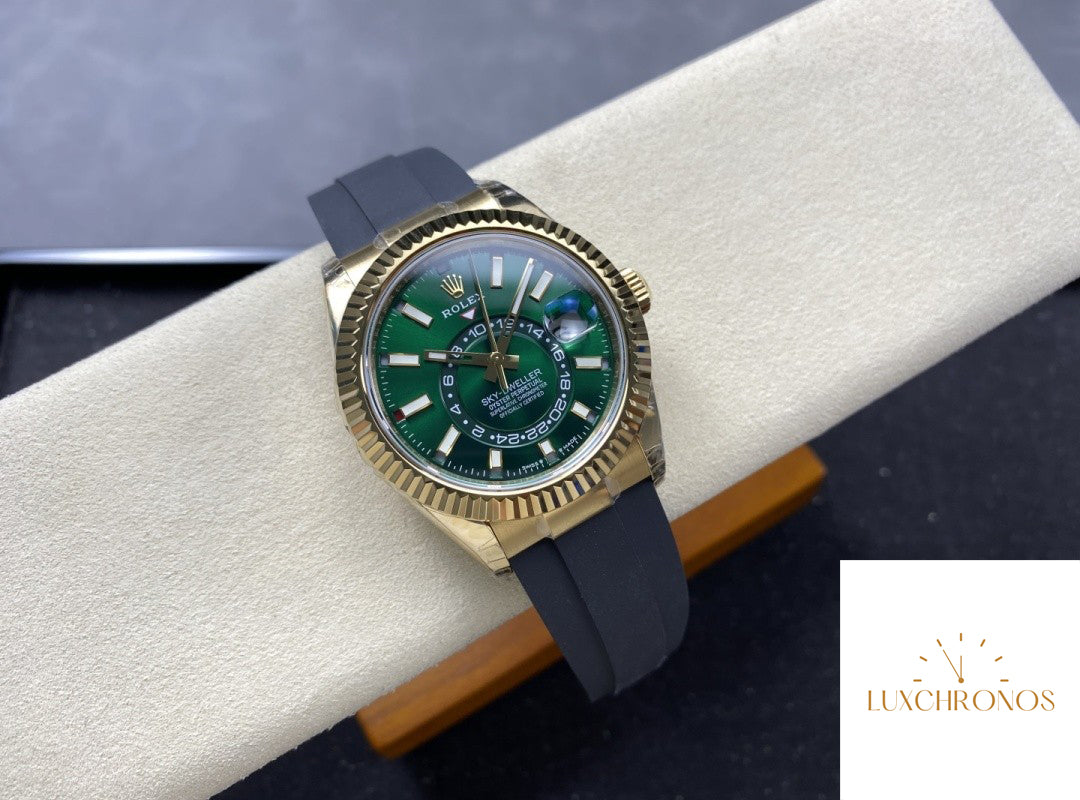 Replica Rolex Sky-Dweller 336238-0004 1:1 Best Version NOOB Factory Green Dial