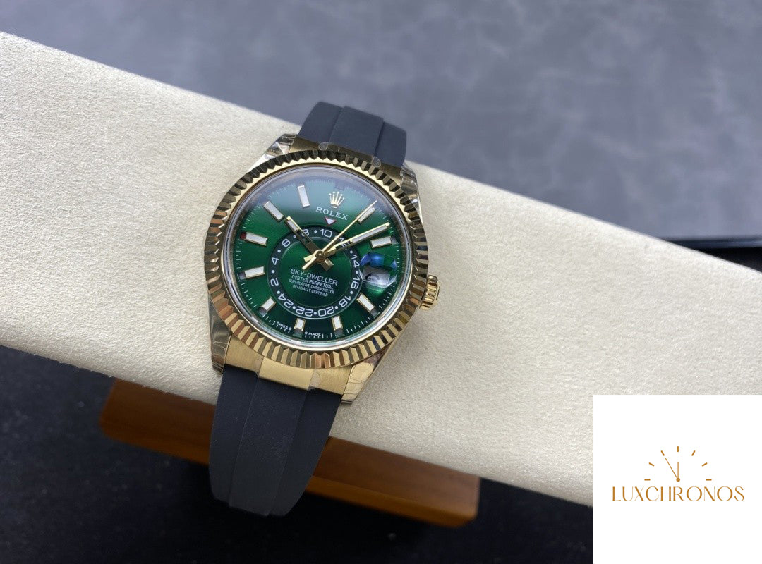 Replica Rolex Sky-Dweller 336238-0004 1:1 Best Version NOOB Factory Green Dial