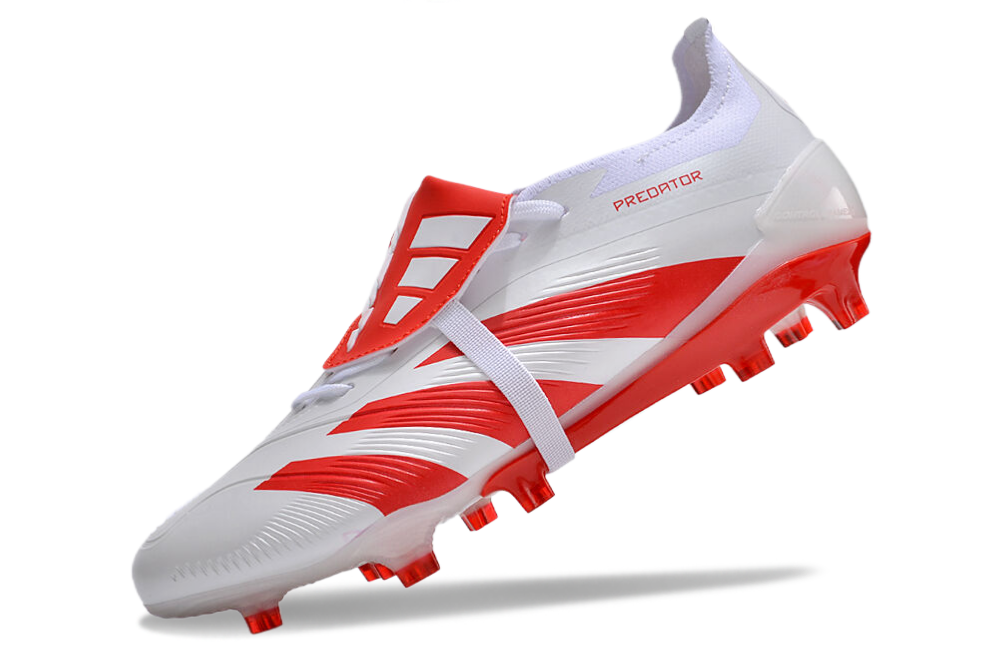 PREDATOR ACCURACY+ FG BOOTS-White Red 2
