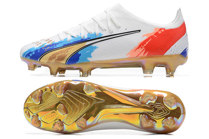Puma Ultra Ultimate FG-White&Blue&Red