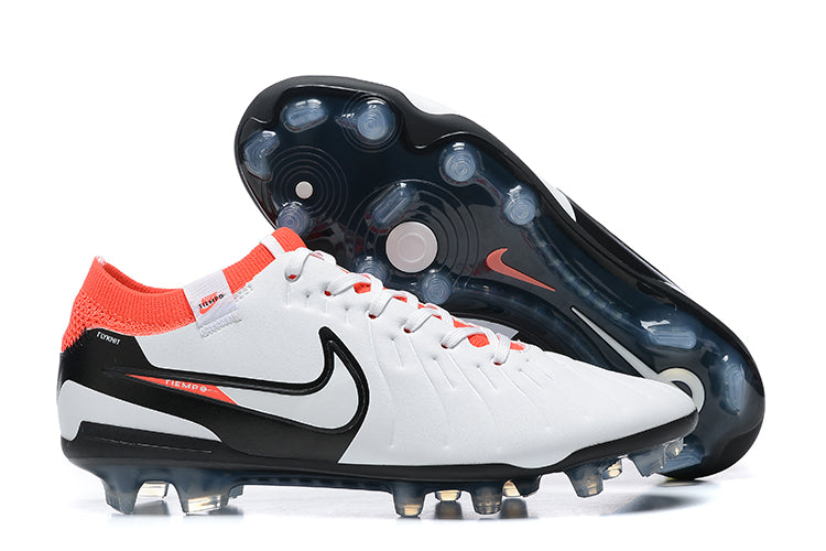 NikeTiempo Legend 10 Elite FG-White&Red&Black