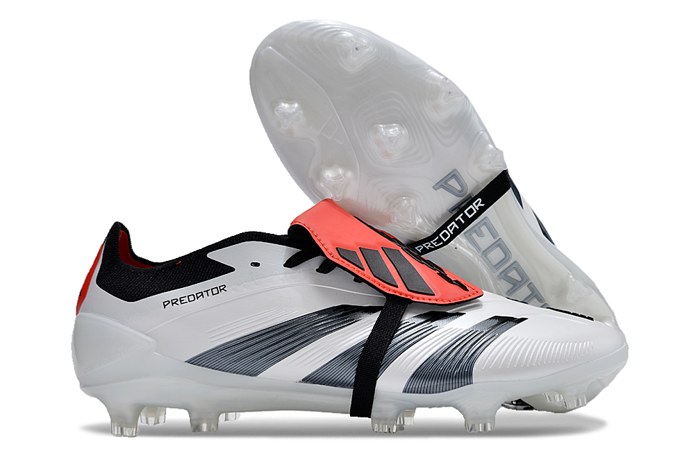 PREDATOR ACCURACY+ FG BOOTS-White Red