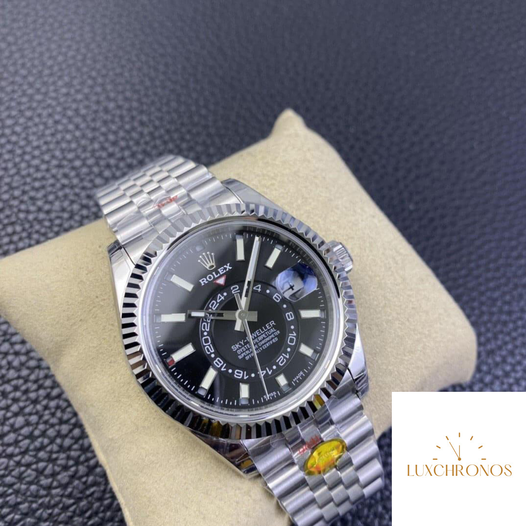 Replica Rolex Sky Dweller M326934-0006 1:1 Best Edition Noob Factory V2 Black Dial