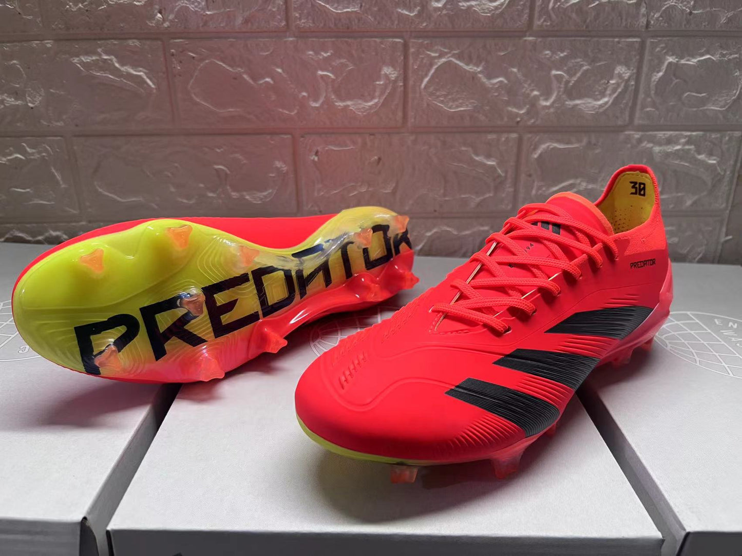 PREDATOR ACCURACY+ FG BOOTS-Red Black