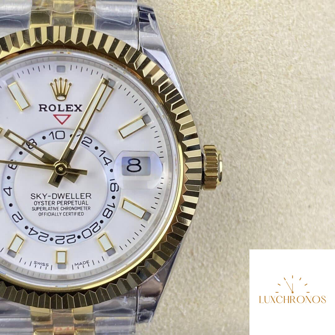 Replica Rolex Sky Dweller M336933-0006 1:1 Best Edition Noob Factory V2 White Dial