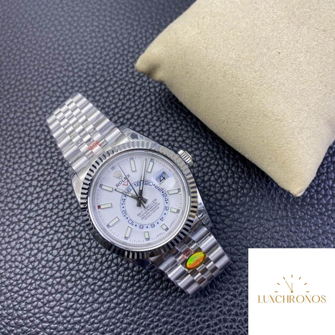 Replica Rolex Sky Dweller M326934-0002 1:1 Best Edition Noob Factory V2 White Dial