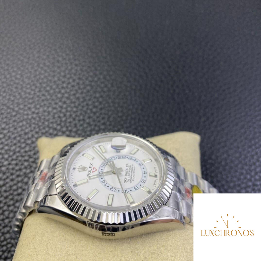 Replica Rolex Sky Dweller M326934-0002 1:1 Best Edition Noob Factory V2 White Dial