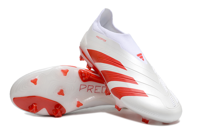PREDATOR ACCURACY+ FG BOOTS-White Red 3
