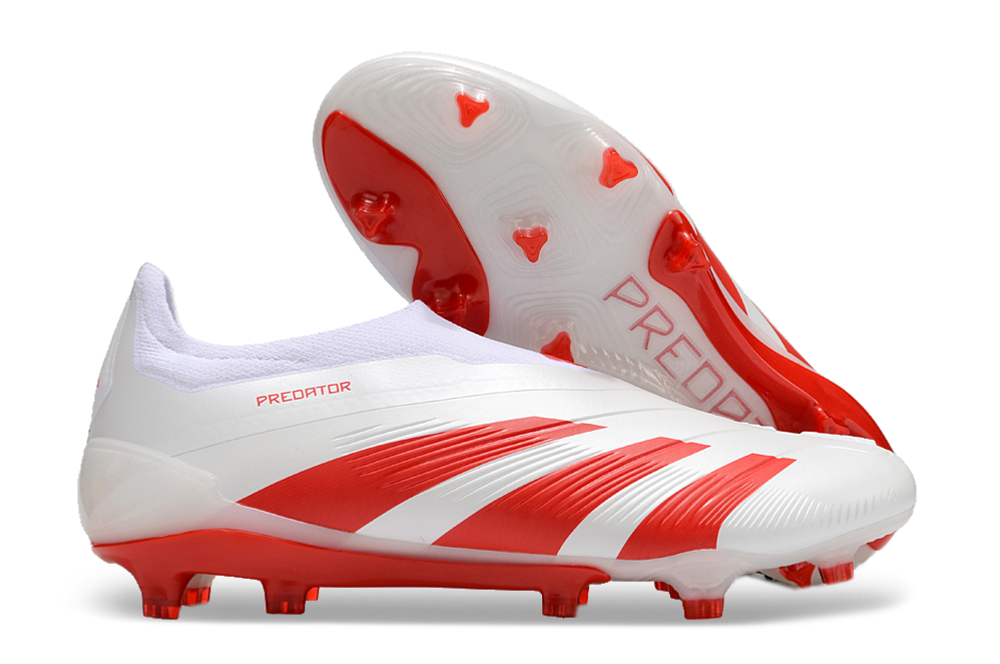 PREDATOR ACCURACY+ FG BOOTS-White Red 3