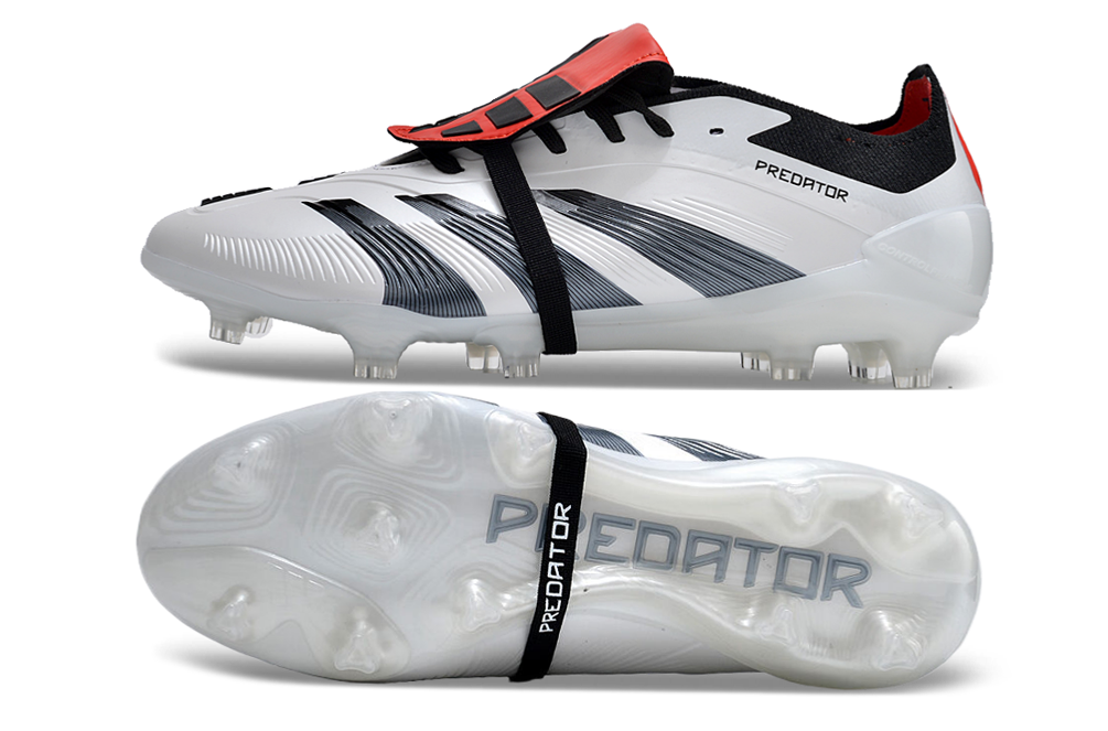 PREDATOR ACCURACY+ FG BOOTS-White Red