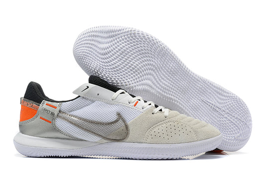 Nike Adults' Streetgato Indoor Soccer Shoes-White Grey Black