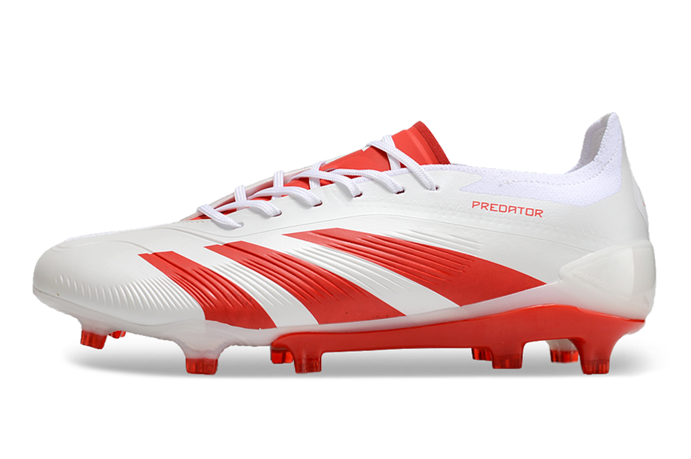 PREDATOR ACCURACY+ FG BOOTS-White Red 1