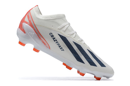 Adidas X Crazyfast.1 Laceless FG-White Red Black