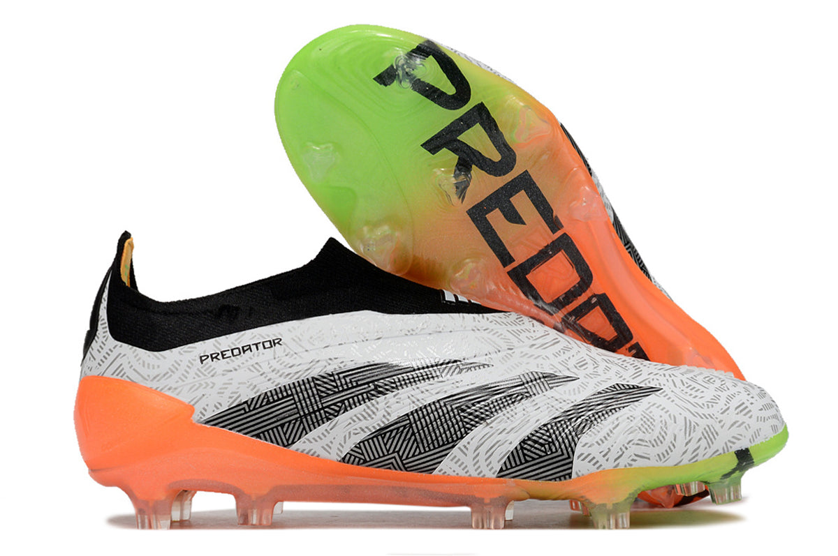 PREDATOR ACCURACY+ FG BOOTS-White Black Orange