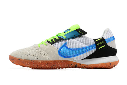 Nike Adults' Streetgato Indoor Soccer Shoes-White Green Blue