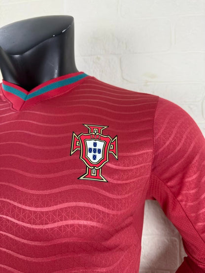 Portugal Home Player Jersey - Long Sleeve